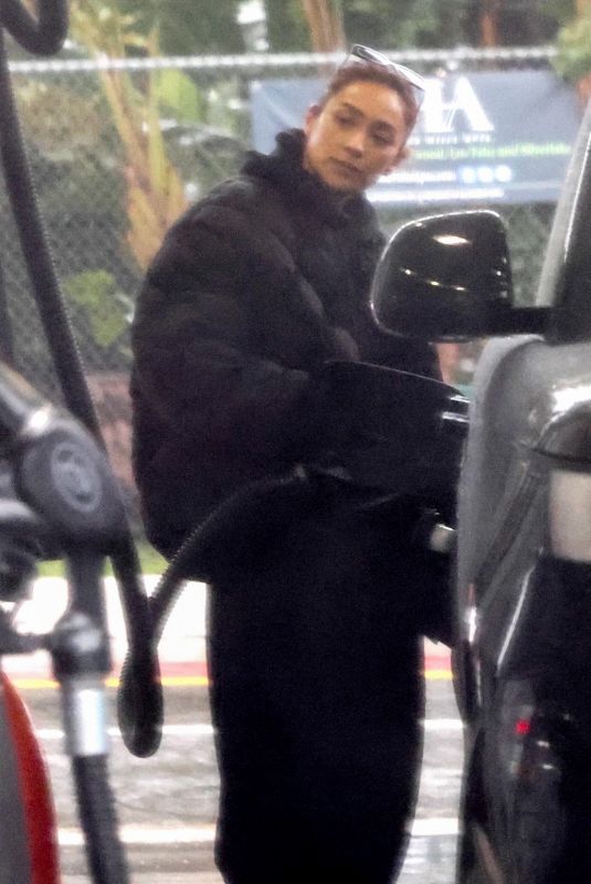SHAY MITCHELL at a Gas Station in Los Angeles 03/10/2023