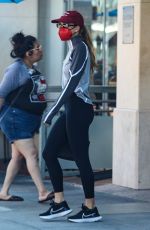 SOFIA RICHIE Wearing a Red Mask Out in Beverly Hills 03/27/2023