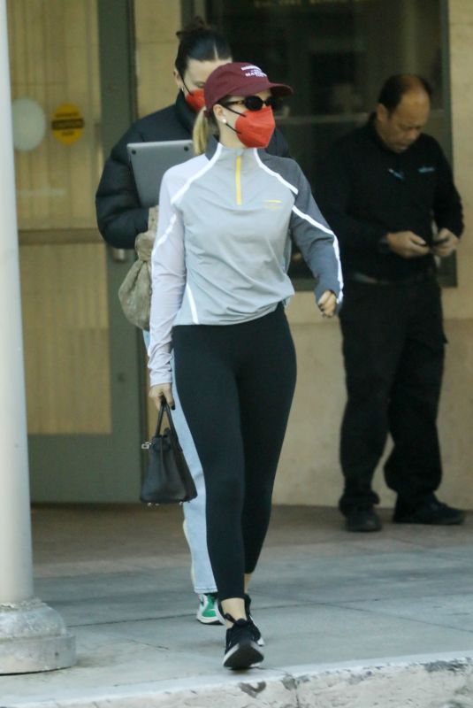 SOFIA RICHIE Wearing a Red Mask Out in Beverly Hills 03/27/2023