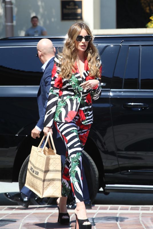 SOFIA VERGARA Heading to the Set of AGT in Pasadena 03/28/2023
