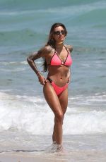SOPHIA THOMALA in a Pink Bikini in Miami 03/23/2023
