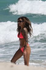 SOPHIA THOMALA in a Pink Bikini in Miami 03/23/2023