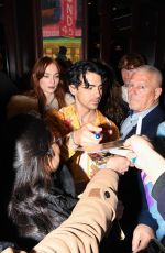 SOPHIE TURNER and Joe Jonas Leaves Marquis Theater in Times Square in New York 03/17/2023