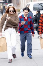 SOPHIE TURNER and Joe Jonas Shopping for Some British Memorabilia in New York 03/27/2023