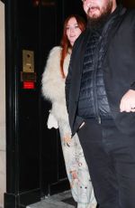 SOPHIE TURNER Leaves Hotel Coste in Paris 03/03/2023