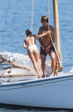 SYDNEY SWEENEY and Glen Powell at a Yacht Filming in Sydney 03/08/2023