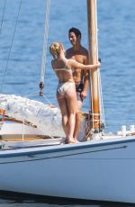 SYDNEY SWEENEY and Glen Powell at a Yacht Filming in Sydney 03/08/2023