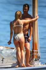 SYDNEY SWEENEY in Bikini at a Yacht Filming in Sydney 03/08/2023