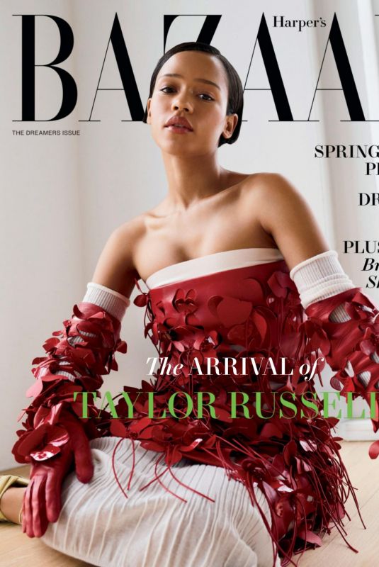 TAYLOR RUSSELL in Harper’s Bazaar Magazine, February 2023