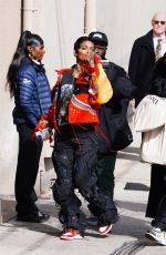 TEYANA TAYLOR Arrives at Jimmy Kimmel Live in Hollywood 03/23/2023