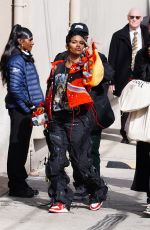 TEYANA TAYLOR Arrives at Jimmy Kimmel Live in Hollywood 03/23/2023