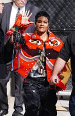 TEYANA TAYLOR Arrives at Jimmy Kimmel Live in Hollywood 03/23/2023