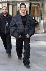 TEYANA TAYLOR Leaves SiriusXM Studios in New York 03/30/2023