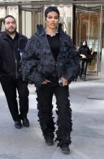 TEYANA TAYLOR Leaves SiriusXM Studios in New York 03/30/2023