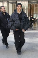TEYANA TAYLOR Leaves SiriusXM Studios in New York 03/30/2023