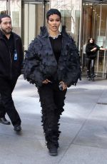 TEYANA TAYLOR Leaves SiriusXM Studios in New York 03/30/2023