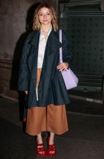 THOMASIN MCKENZIE Leaves Loewe Show at Paris Fashion Week 03/03/2023