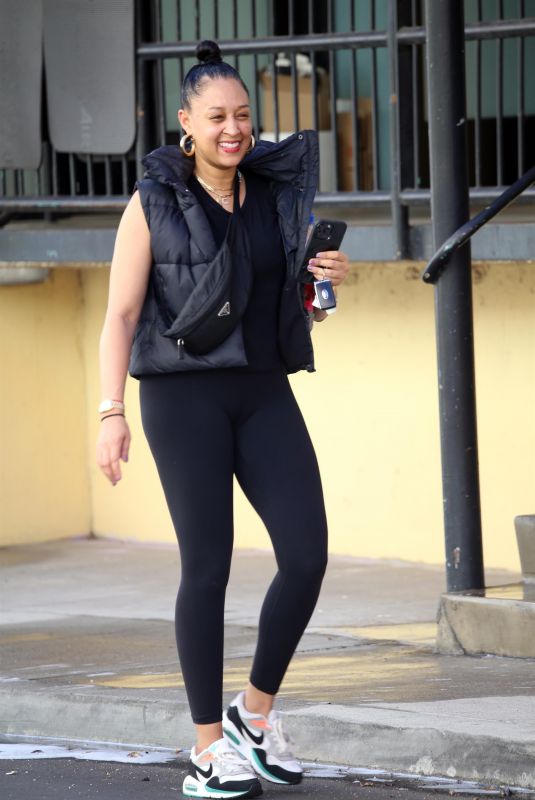 TIA MOWRY Leaves Workout in Studio City 03/06/2023