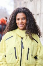 TINA KUNAKEY Arrives at Stella Mc Cartney Womenswear Fall/Winter 2023-2024 Show at Paris Fashion Week 03/06/2023