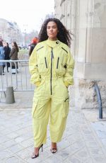TINA KUNAKEY Arrives at Stella Mc Cartney Womenswear Fall/Winter 2023-2024 Show at Paris Fashion Week 03/06/2023