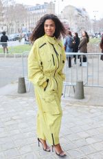 TINA KUNAKEY Arrives at Stella Mc Cartney Womenswear Fall/Winter 2023-2024 Show at Paris Fashion Week 03/06/2023