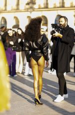 TINA KUNAKEY at a Photoshoot in Place Vendome in Paris 03/02/2023