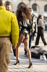 TINA KUNAKEY at a Photoshoot in Place Vendome in Paris 03/02/2023