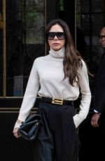 VICTORIA BECKHAM Leaves Her Hotel in Paris 03/03/2023