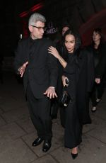 ZOE KRAVITZ Leaves Omega Aqua Terra Shades International Launch Event in London 03/22/2023