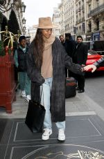 ZOE SALDANA and Marco Perego Out at Paris Fashion Week 03/05/2023
