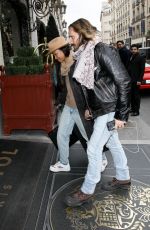 ZOE SALDANA and Marco Perego Out at Paris Fashion Week 03/05/2023