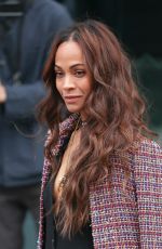 ZOE SALDANA at Chanel Show at Paris Fashion Week 03/07/2023
