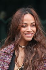 ZOE SALDANA at Chanel Show at Paris Fashion Week 03/07/2023