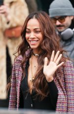 ZOE SALDANA at Chanel Show at Paris Fashion Week 03/07/2023