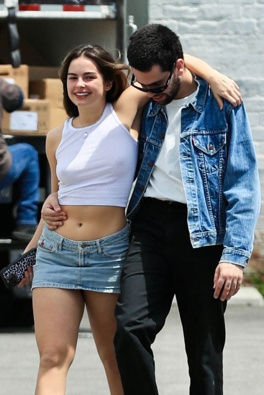 ADDISON RAE and Omar Fedi Out for Brunch in Los Angeles 04/22/2023