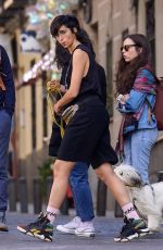 ALBA FLORES Out with Her Dog in Madrid 04/19/2023