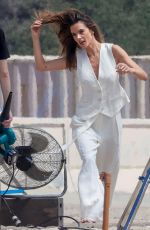 ALESSANDRA AMBROSIO at a Photoshoot on the Beach in Malibu 04/20/2023