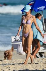 ALESSANDRA AMBROSIO in a Floral-print Bikini at Beach in Florianopolis 04/05/2023