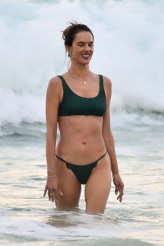 ALESSANDRA AMBROSIO in Bikini at a Beach in Florianopolis 04/03/2023