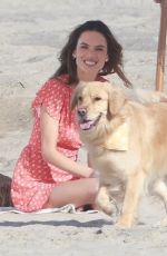 ALESSANDRA AMBROSIO Out with Her Dog at a Beach in Malibu 04/20/2023