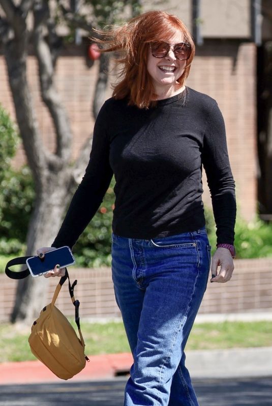 ALYSON HANNIGAN Leaves a Hair Salon in Beverly Hills 04/19/2023