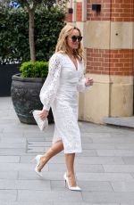 AMANDA HOLDEN Leaves Global Radio Studios in London 04/18/2023