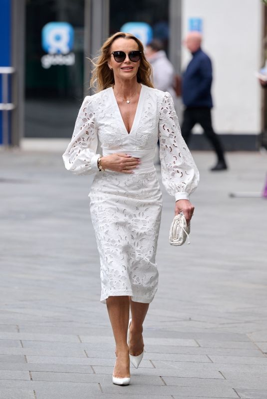 AMANDA HOLDEN Leaves Global Radio Studios in London 04/18/2023