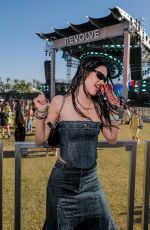AMELIA HAMLIN at Revolve Festival in Indio 04/15/2023