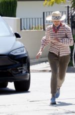 ANDIE MACDOWELL Out with Her Dog in Los Angeles 04/26/2023