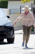 ANDIE MACDOWELL Out with Her Dog in Los Angeles 04/26/2023