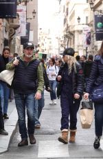 ANNA FARIS and Michael Barrett Out in Rome 04/24/2023