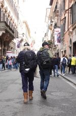 ANNA FARIS and Michael Barrett Out in Rome 04/24/2023