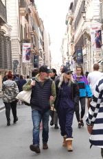 ANNA FARIS and Michael Barrett Out in Rome 04/24/2023