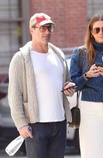 ANNA OSCEOLA and Jon Hamm Leaves Hotel Barriere Fouquet
